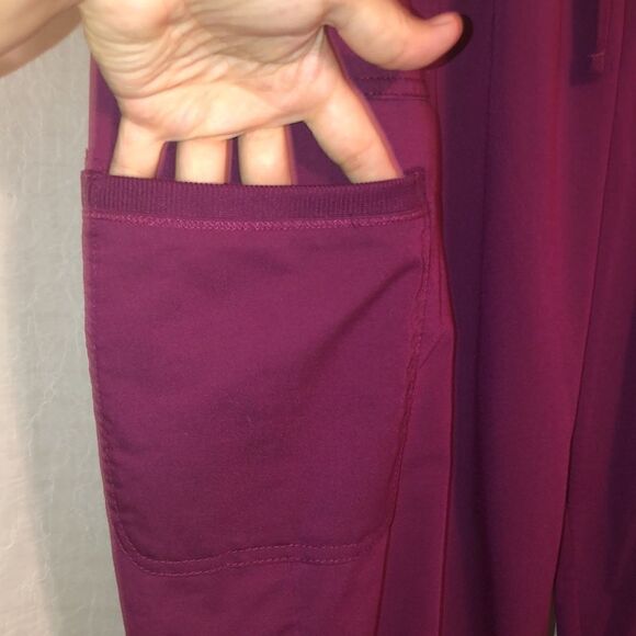 Scrubstar XL Burgundy Wine Drawstring Scrub Pants - Picture 8 of 14
